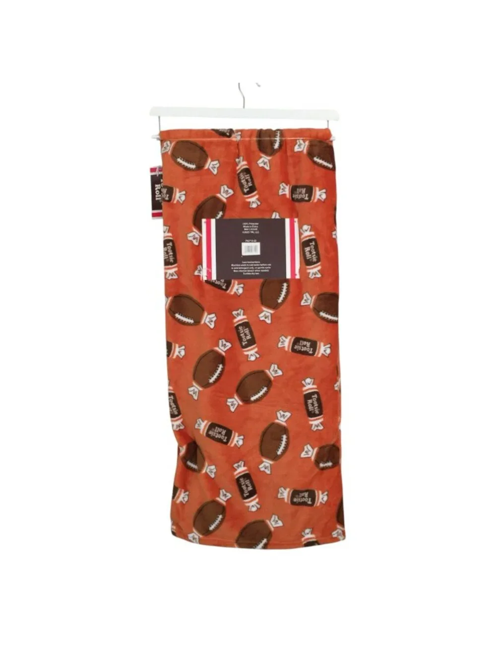 Tootsie Roll Football Oversized Plush Throw Orange Brown 60